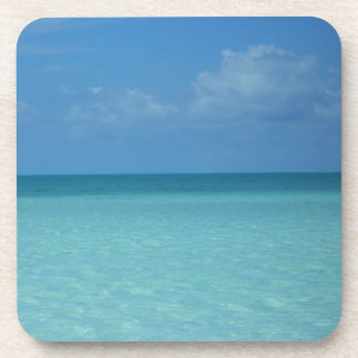 Caribbean Horizon Tropical Turquoise Blue Coaster