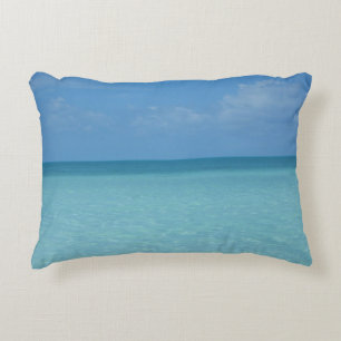 Caribbean Horizon Tropical Turquoise Blue Decorative Cushion
