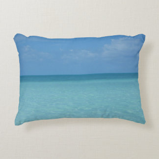 Caribbean Horizon Tropical Turquoise Blue Decorative Cushion