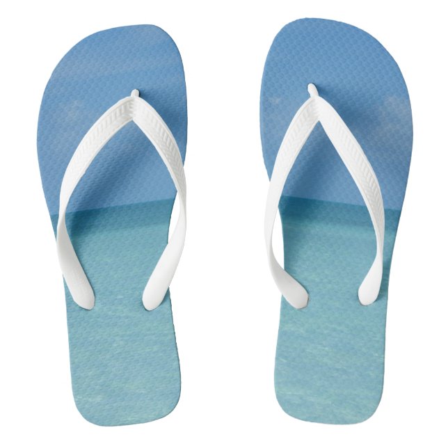Caribbean Horizon Tropical Turquoise Blue Jandals (Footbed)