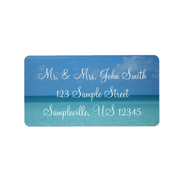 Caribbean Horizon Tropical Turquoise Blue Label (Front)