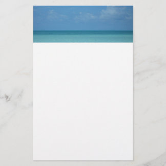 Caribbean Horizon Tropical Turquoise Blue Stationery