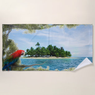 Caribbean Island Summer Vacation Beach Towel