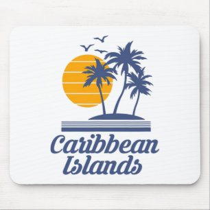Caribbean Islands Beach Country Tourist Souvenir V Mouse Pad