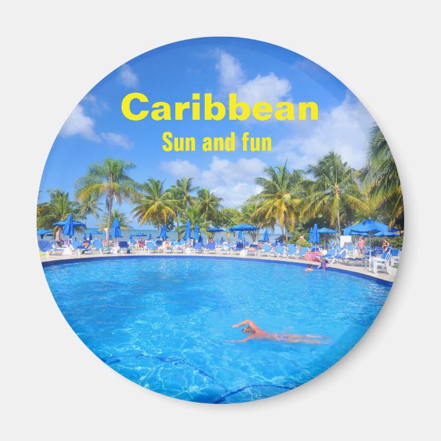 Caribbean islands magnet (Front)