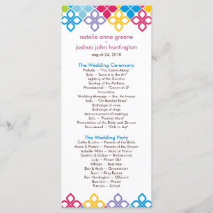 Caribbean Islands Wedding Program Photo Keepsake Programme