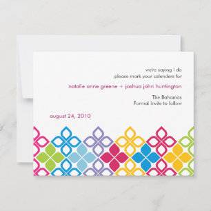 Caribbean Islands Wedding Save the Date Card