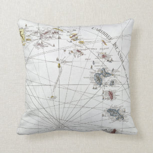 CARIBBEAN: MAP, 1775 CUSHION