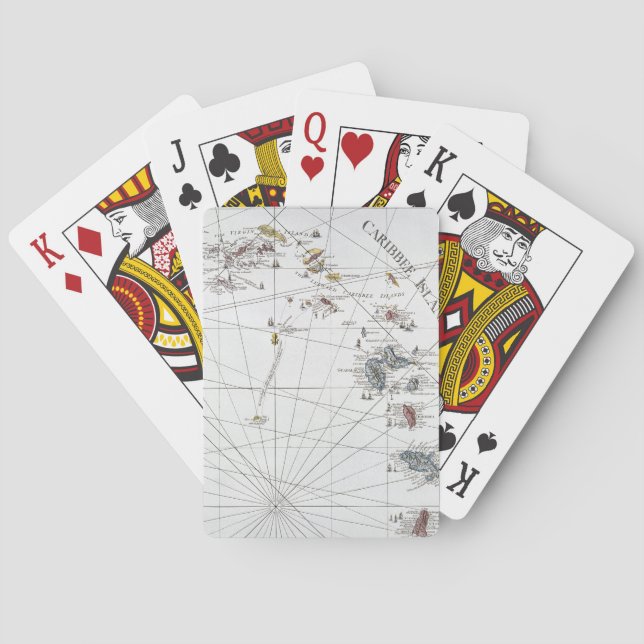 CARIBBEAN: MAP, 1775 PLAYING CARDS (Back)