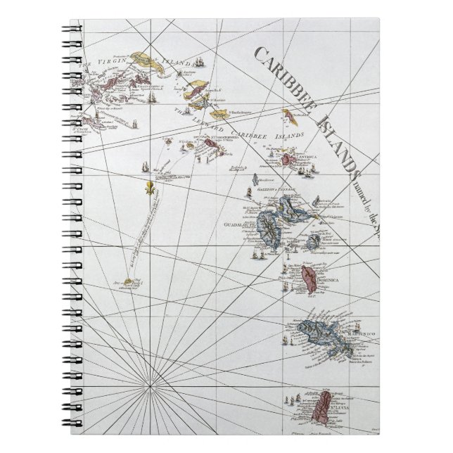CARIBBEAN: MAP, 1775 SPIRAL NOTEBOOK (Front)