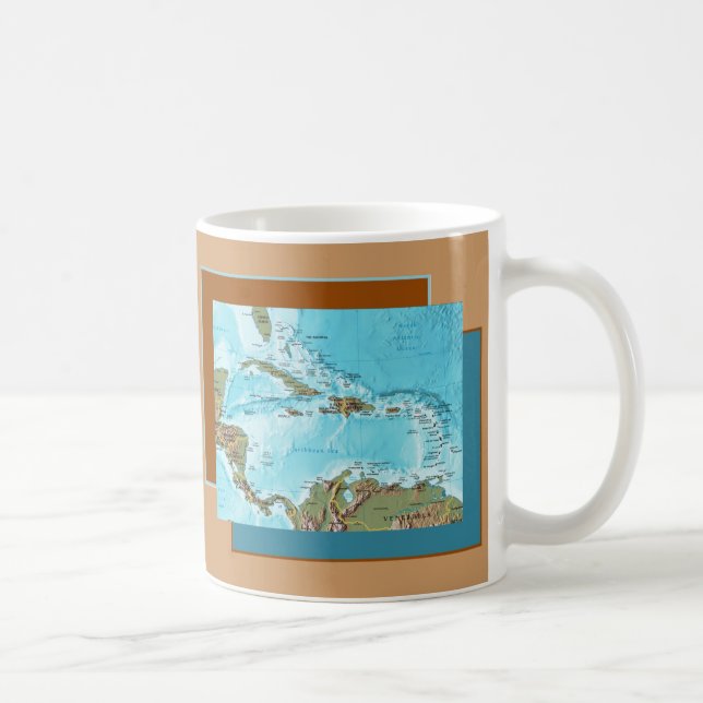 Caribbean Map Mug (Right)