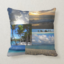 Caribbean medley throw pillow