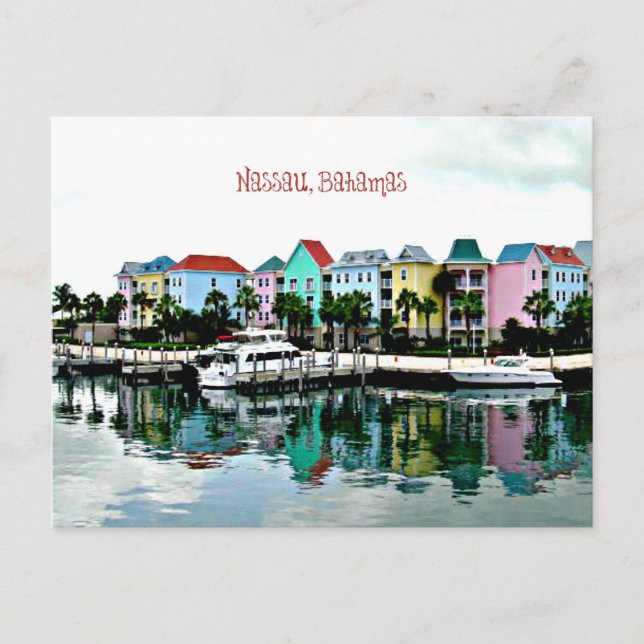 Caribbean: Nassau Bahamas marina Postcard (Front)