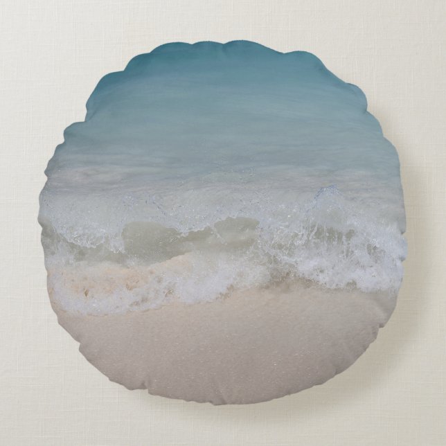 Caribbean Ocean Beach Dream 10 Round Cushion (Front)