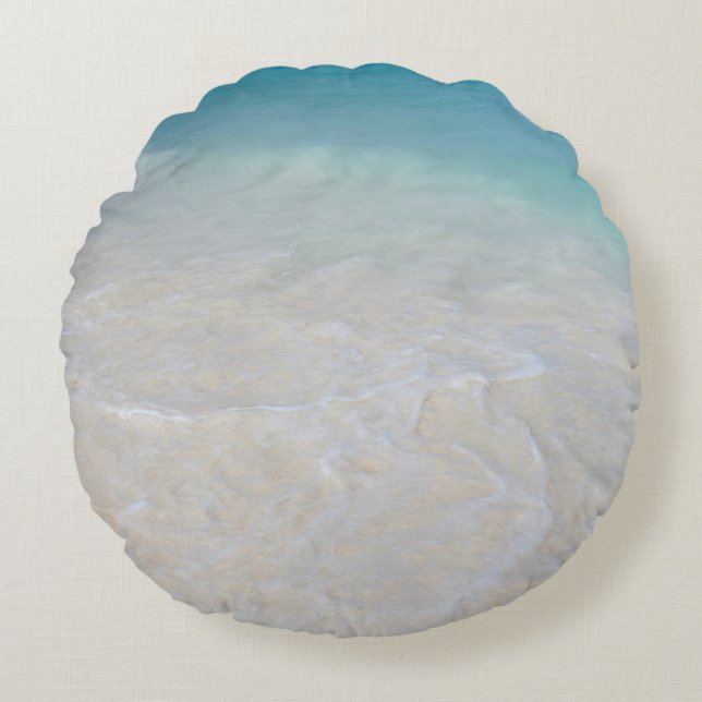 Caribbean Ocean Beach Dream 7 Round Cushion (Front)