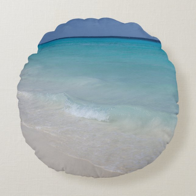Caribbean Ocean Beach Dream 8 Round Cushion (Front)