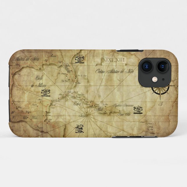 Caribbean - old map... Case-Mate iPhone case (Back (Horizontal))