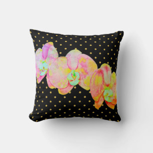 Caribbean orchids cushion