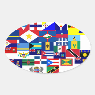 caribbean oval sticker