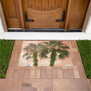 Caribbean Palm Trees Summer Vibes #2 #tropical Doormat