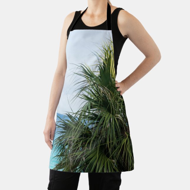 Caribbean Paradise Palms #1 #tropical #ocean #wall Apron (Insitu)