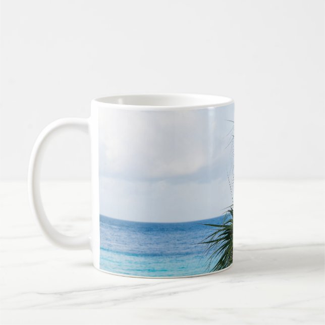 Caribbean Paradise Palms #1 #tropical #ocean #wall Coffee Mug (Left)
