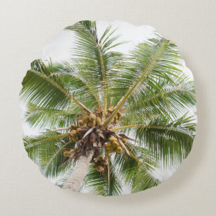 Caribbean Paradise Palms 4 Round Cushion