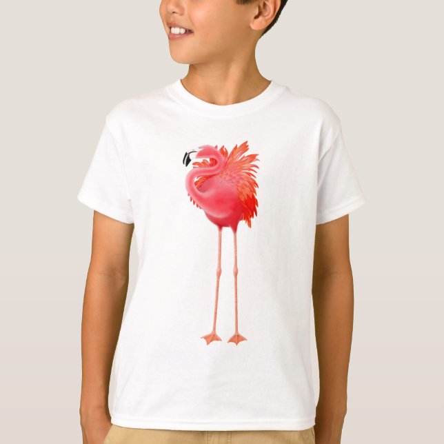 Caribbean Pink Flamingo T-Shirt (Front)