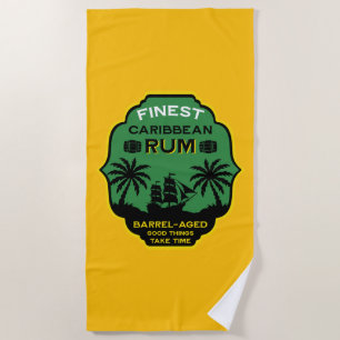Caribbean Rum Gift Beach Towel