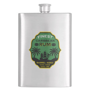 Caribbean Rum Gift Hip Flask