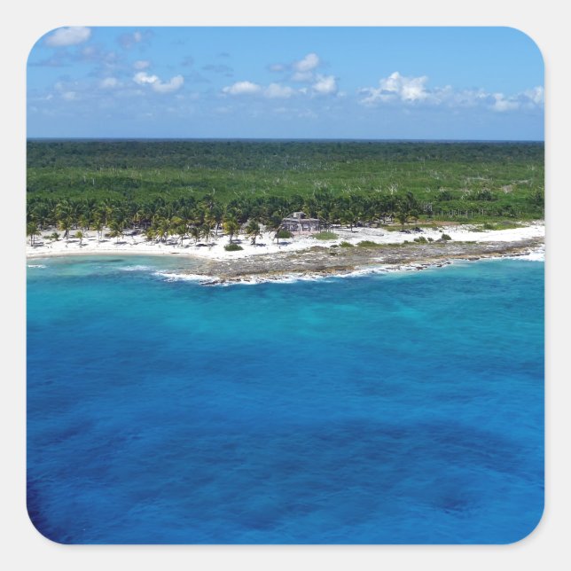 Caribbean Sapphire.JPG Square Sticker (Front)