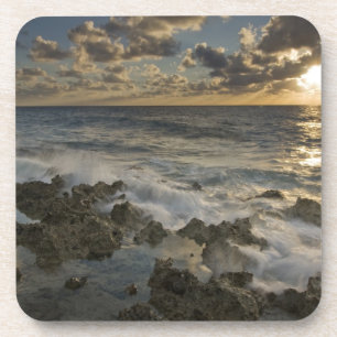 Caribbean Sea, Cayman Islands. Crashing waves 2 Coaster