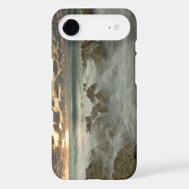 Caribbean Sea, Cayman Islands.  Crashing waves 3 Case-Mate iPhone Case (Back)