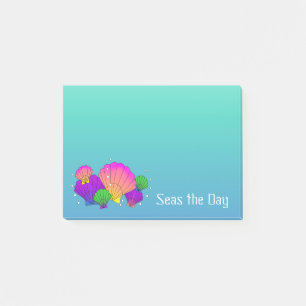 Caribbean Sea Shells with Bubbles Post-it Notes