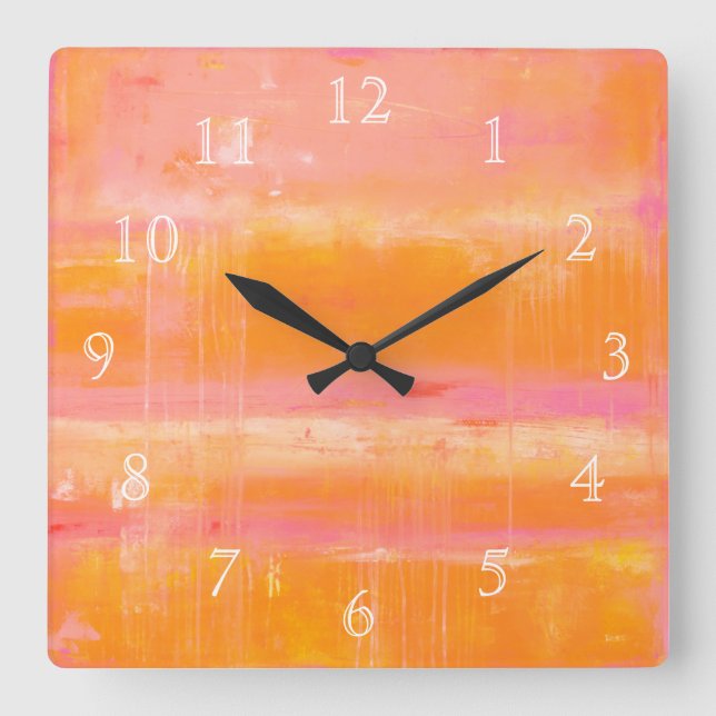 Caribbean Sky Square Wall Clock (Front)