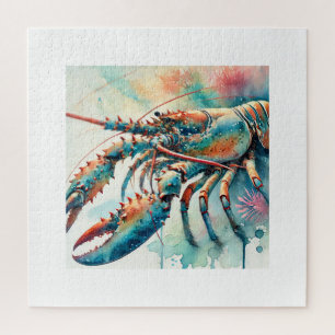 Caribbean Spiny Lobster 280624AREF121 - Watercolor Jigsaw Puzzle