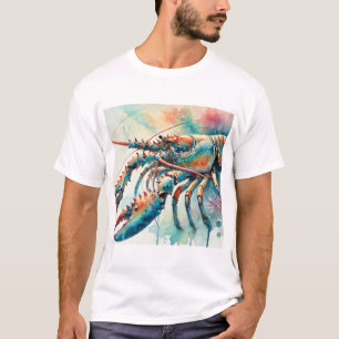 Caribbean Spiny Lobster 280624AREF121 - Watercolor T-Shirt
