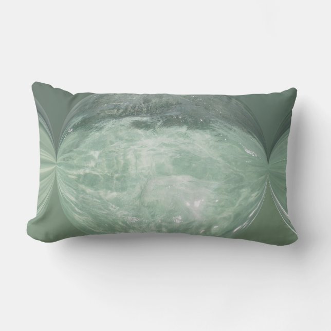 Caribbean Splash Lumbar Throw Pillow (Front)