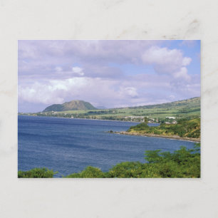 Caribbean, St. Kitts, Roseau. Coast. Postcard