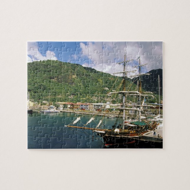 Caribbean, St. Lucia, Soufriere. Boats in Jigsaw Puzzle (Horizontal)