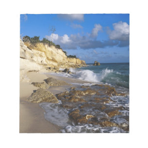 Caribbean, St. Martin, Cliffs at Cupecoy beach Notepad