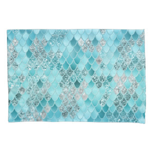 Caribbean Summer Mermaid Scales 1 Pillowcase