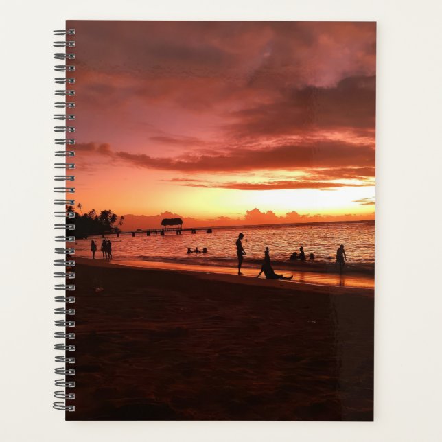 Caribbean Sunset Glow Weekly Planner (Front)