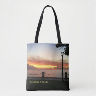 Caribbean Sunset Tropical Personalise Tote Bag