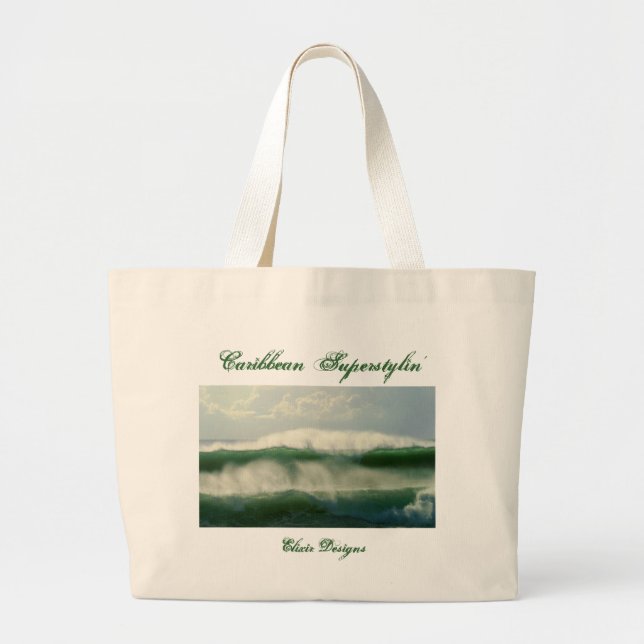 Caribbean Superstylin' Large Tote Bag (Front)