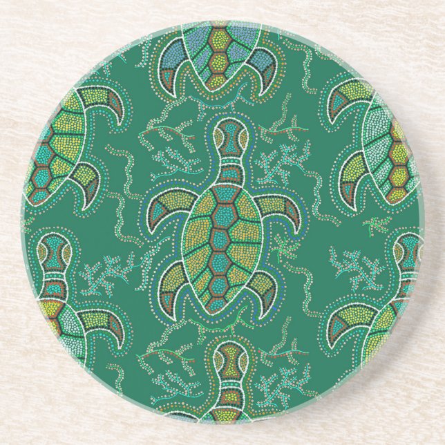 Caribbean Tortuga Coaster (Front)