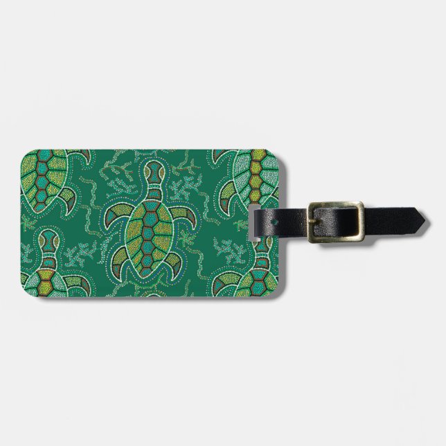 Caribbean Tortuga Luggage Tag (Front Horizontal)