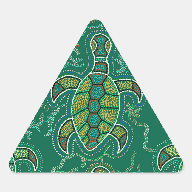 Caribbean Tortuga Triangle Sticker (Front)