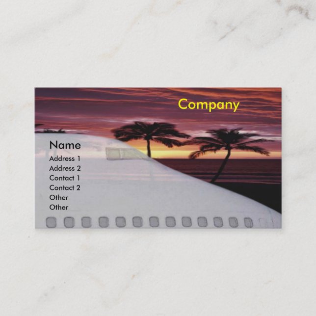 Caribbean Travel Business Card (Front)