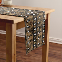 Caribbean Tribal Mudcloth: Black, White, Gold